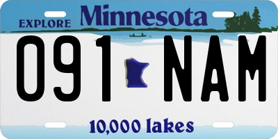 MN license plate 091NAM