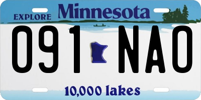 MN license plate 091NAO