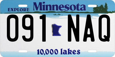 MN license plate 091NAQ