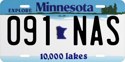 MN license plate 091NAS