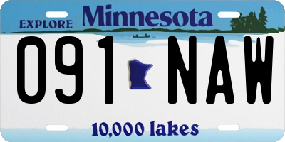 MN license plate 091NAW