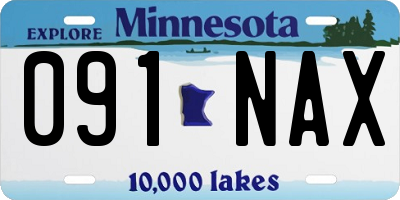 MN license plate 091NAX