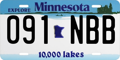 MN license plate 091NBB