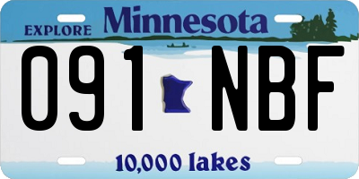 MN license plate 091NBF