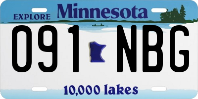 MN license plate 091NBG