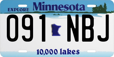 MN license plate 091NBJ