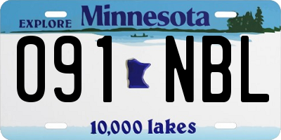 MN license plate 091NBL