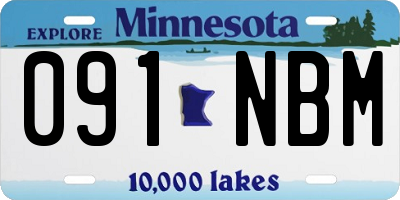 MN license plate 091NBM
