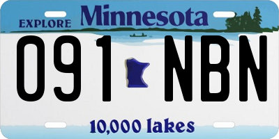MN license plate 091NBN