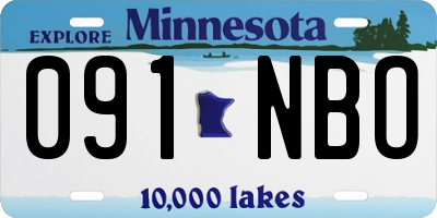MN license plate 091NBO