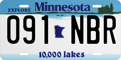 MN license plate 091NBR
