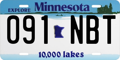 MN license plate 091NBT
