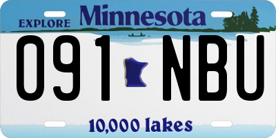 MN license plate 091NBU