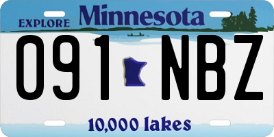 MN license plate 091NBZ