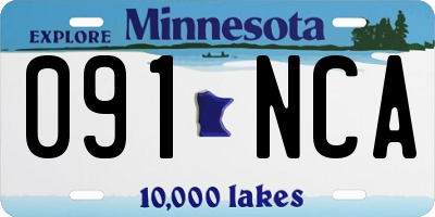 MN license plate 091NCA