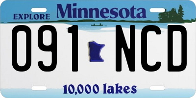 MN license plate 091NCD