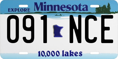 MN license plate 091NCE