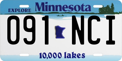 MN license plate 091NCI