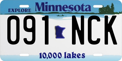 MN license plate 091NCK