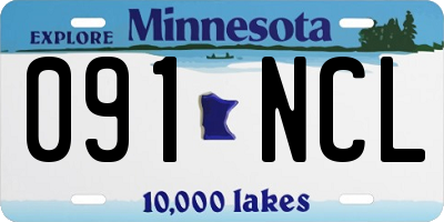 MN license plate 091NCL