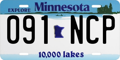 MN license plate 091NCP