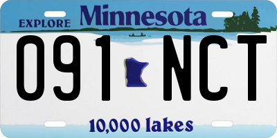 MN license plate 091NCT