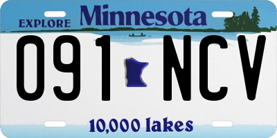 MN license plate 091NCV