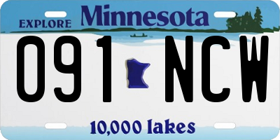 MN license plate 091NCW