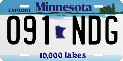 MN license plate 091NDG