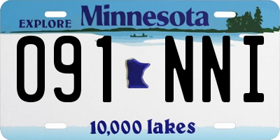 MN license plate 091NNI
