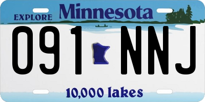 MN license plate 091NNJ