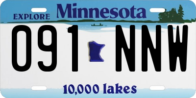 MN license plate 091NNW