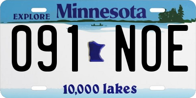MN license plate 091NOE