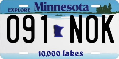 MN license plate 091NOK