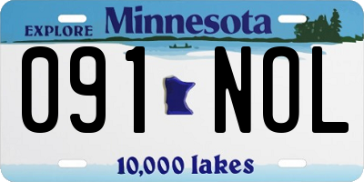 MN license plate 091NOL
