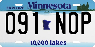 MN license plate 091NOP