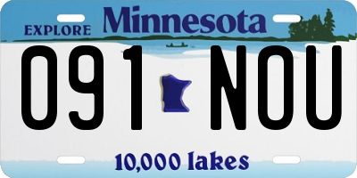 MN license plate 091NOU