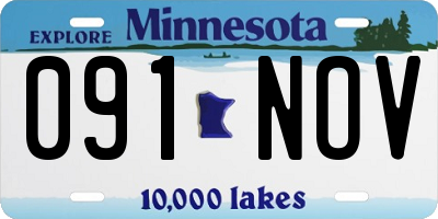MN license plate 091NOV