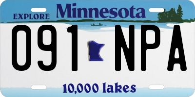 MN license plate 091NPA