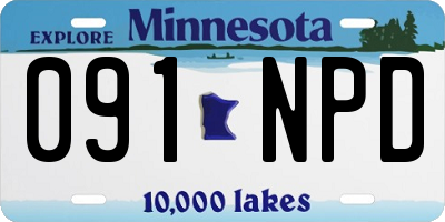 MN license plate 091NPD
