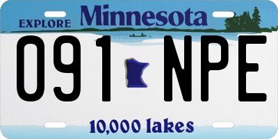 MN license plate 091NPE