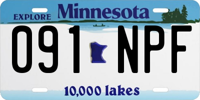 MN license plate 091NPF