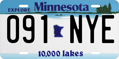 MN license plate 091NYE