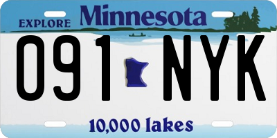 MN license plate 091NYK