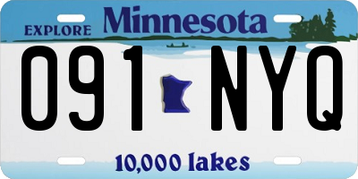 MN license plate 091NYQ