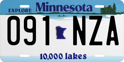 MN license plate 091NZA