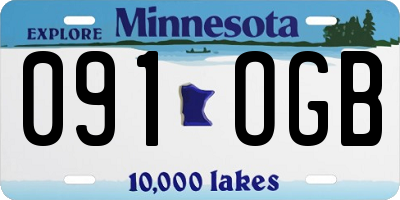 MN license plate 091OGB