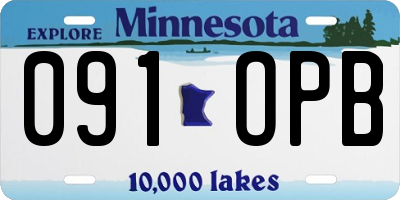 MN license plate 091OPB