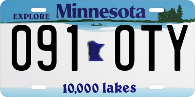 MN license plate 091OTY