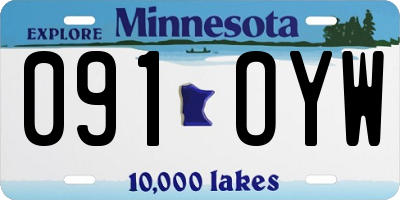MN license plate 091OYW